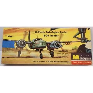 Vintage 1955 1/67 Monogram B-26 INVADER USAF Bomber P6-98 WWII